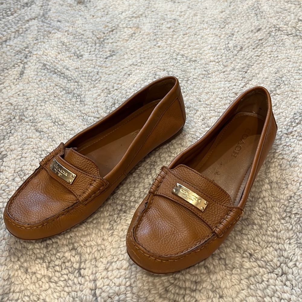 Coach Tan Leather Loafers